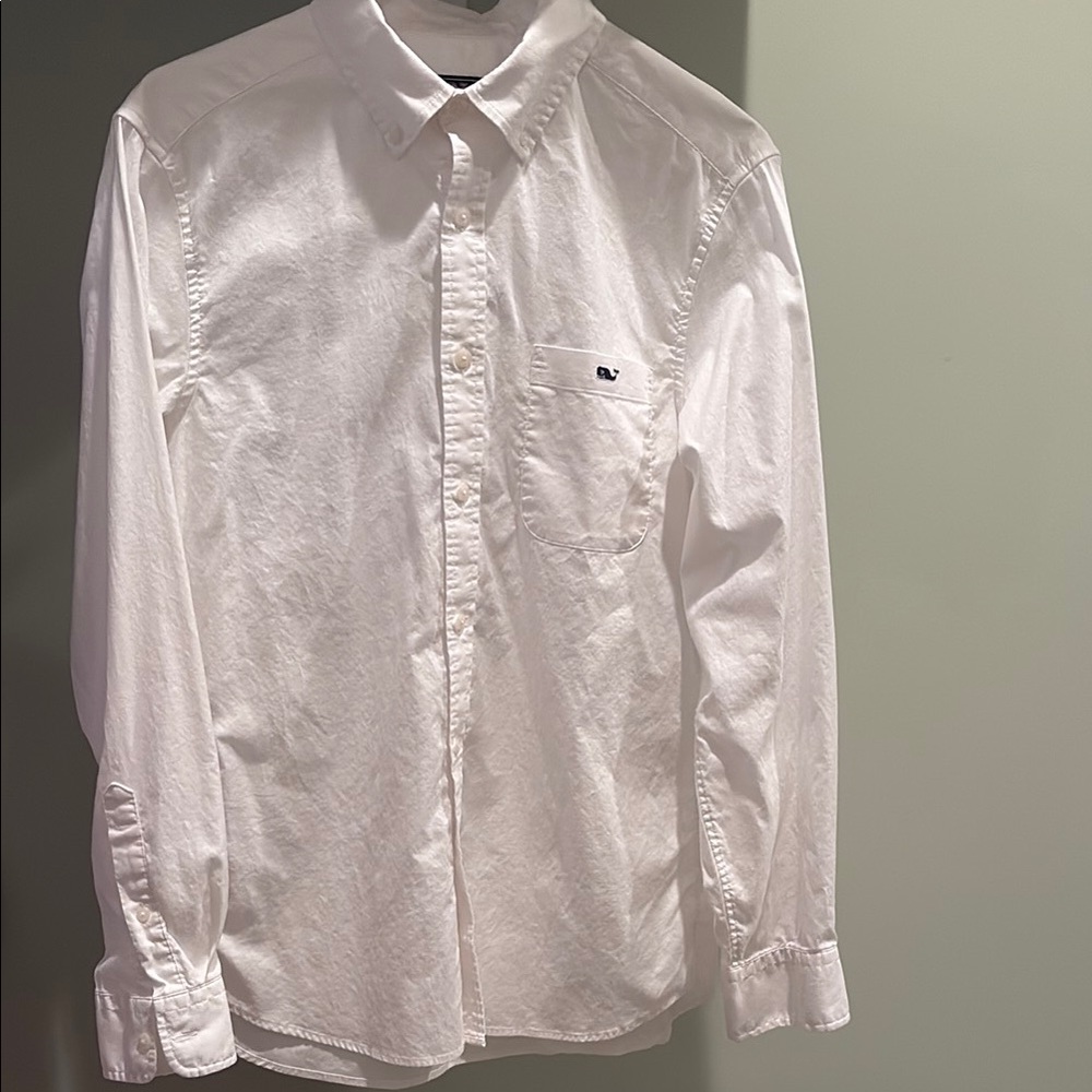 Vineyard Vines Button Up, White, Size Small